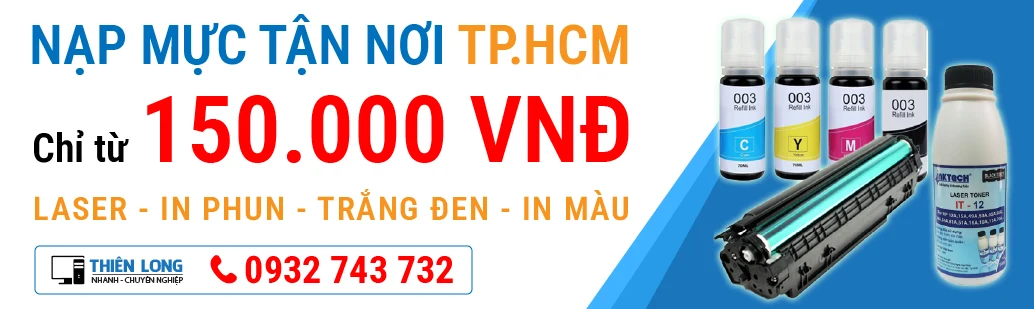 Nạp mực máy in tận nơi tại tphcm