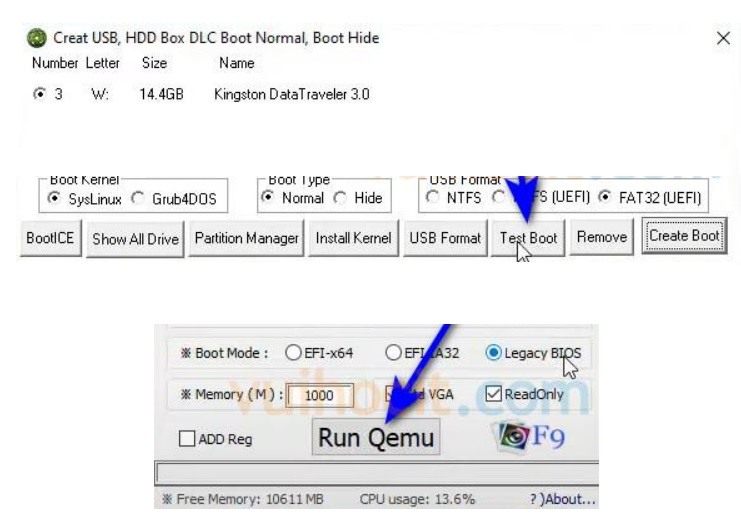 test dlc boot xem đã hoàn thành hay chưa