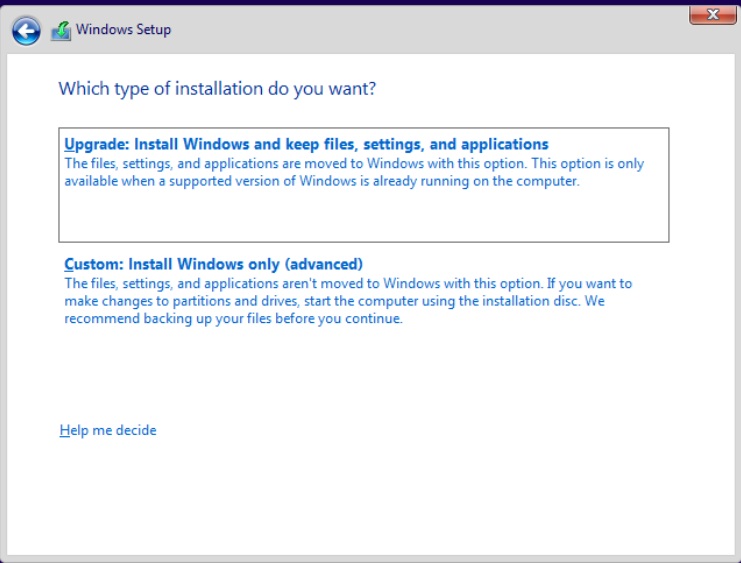 bắt đầu cài - hướng dẫn cài win 10