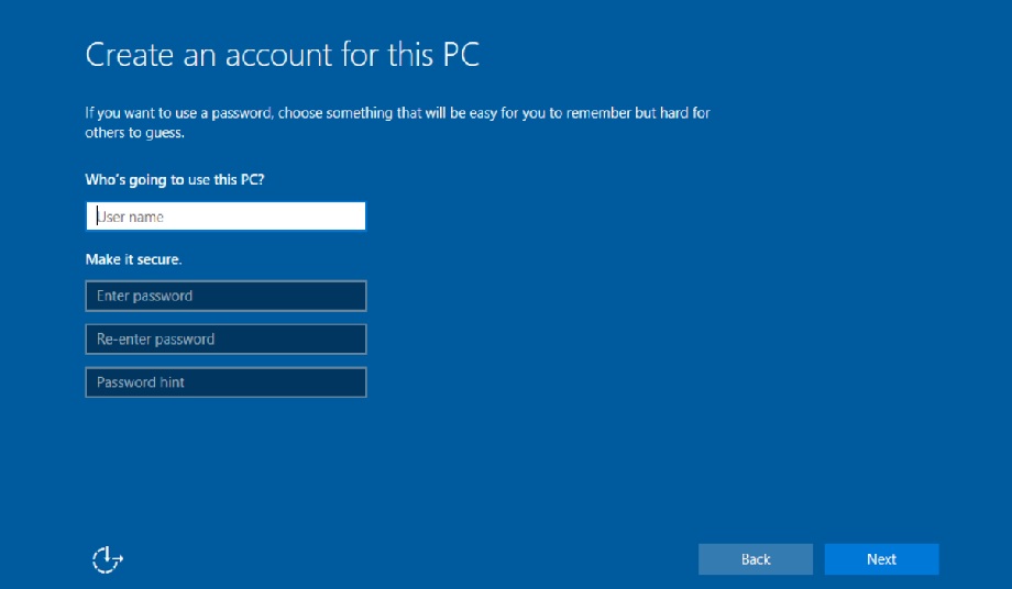 tạo user - hướng dẫn cài win 10