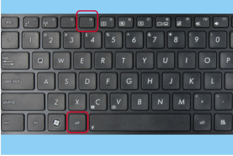 tắt laptop nhanh bằng alt f4